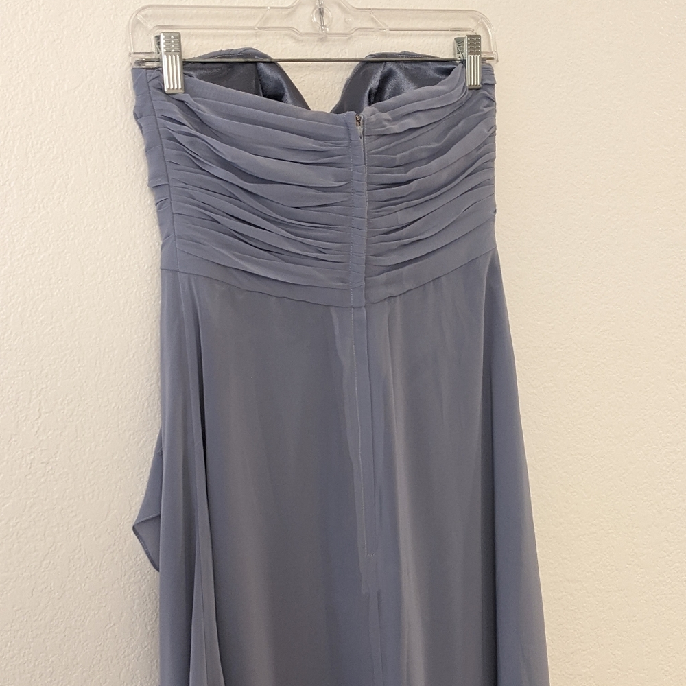 Dusty Blue Custom-made Bridesmaid Dress - Picture 6 of 10
